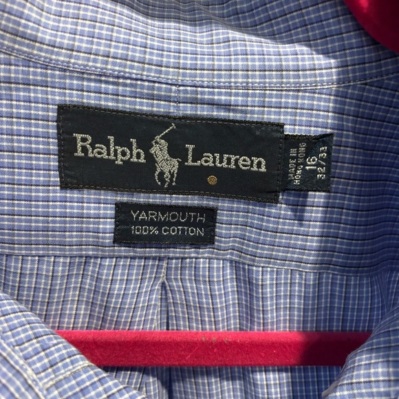 Ralph Lauren Men's Yarmouth Blue Checkered Shirt
Size 16 32/33 - Picture 6 of 8
